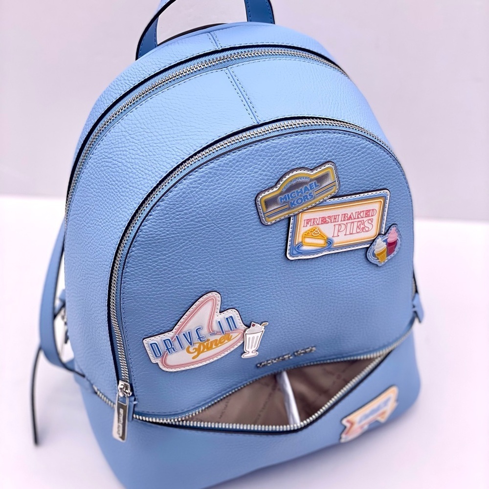 Michael Kors Blue Backpack with Patches - Picture 8 of 15